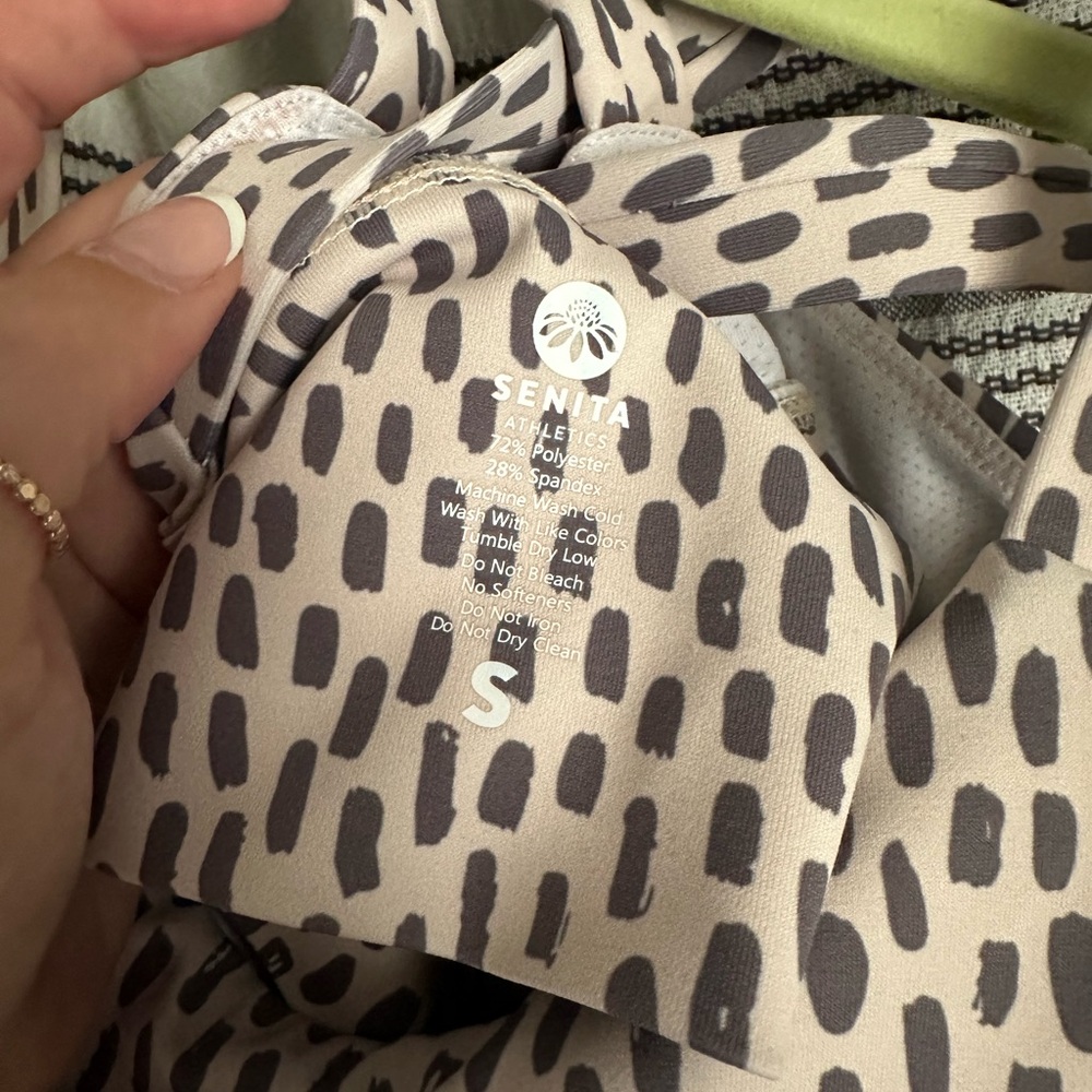 Senita Athletics Black and Cream Animal Print Set - Picture 3 of 8